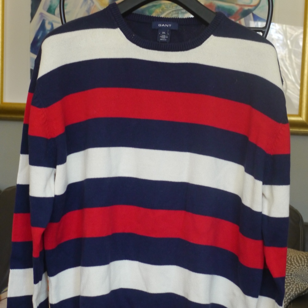 GANT, Nautical Stripe Crewneck Sweater, 3XL